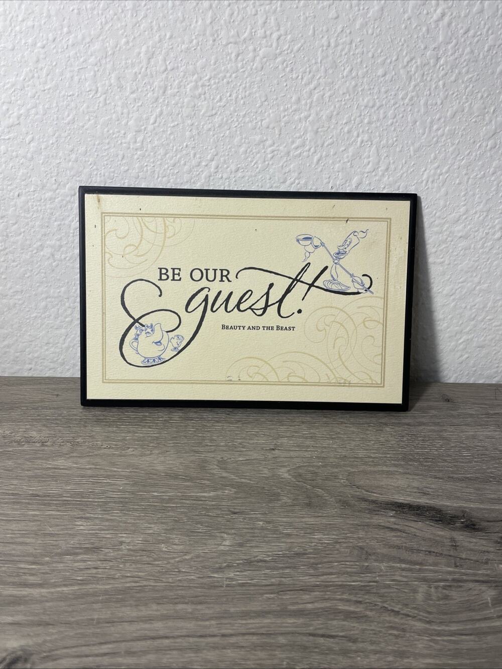 Hallmark Beauty And The beast Plaque ‘Be Our Guest’